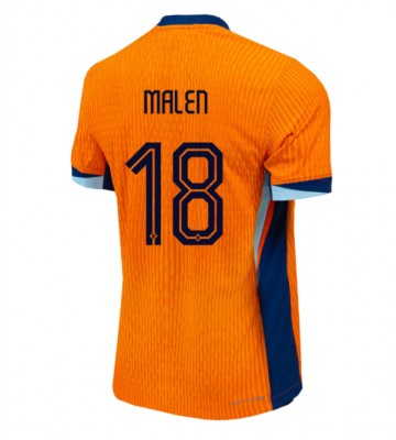 Holland Donyell Malen #18 Replika Hjemmebanetrøje EM 2024 Kortærmet